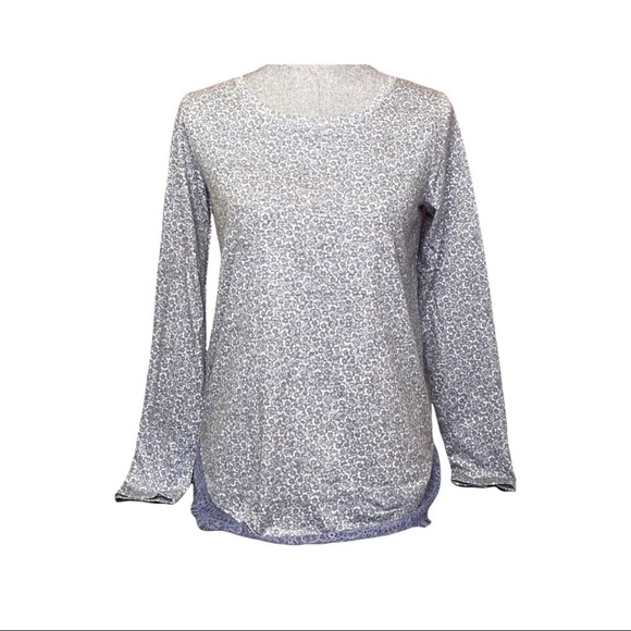 LC Lauren Conrad Tops - NWT LC Lauren Conrad blue lace bottom top size XS extra small, bow at back neck